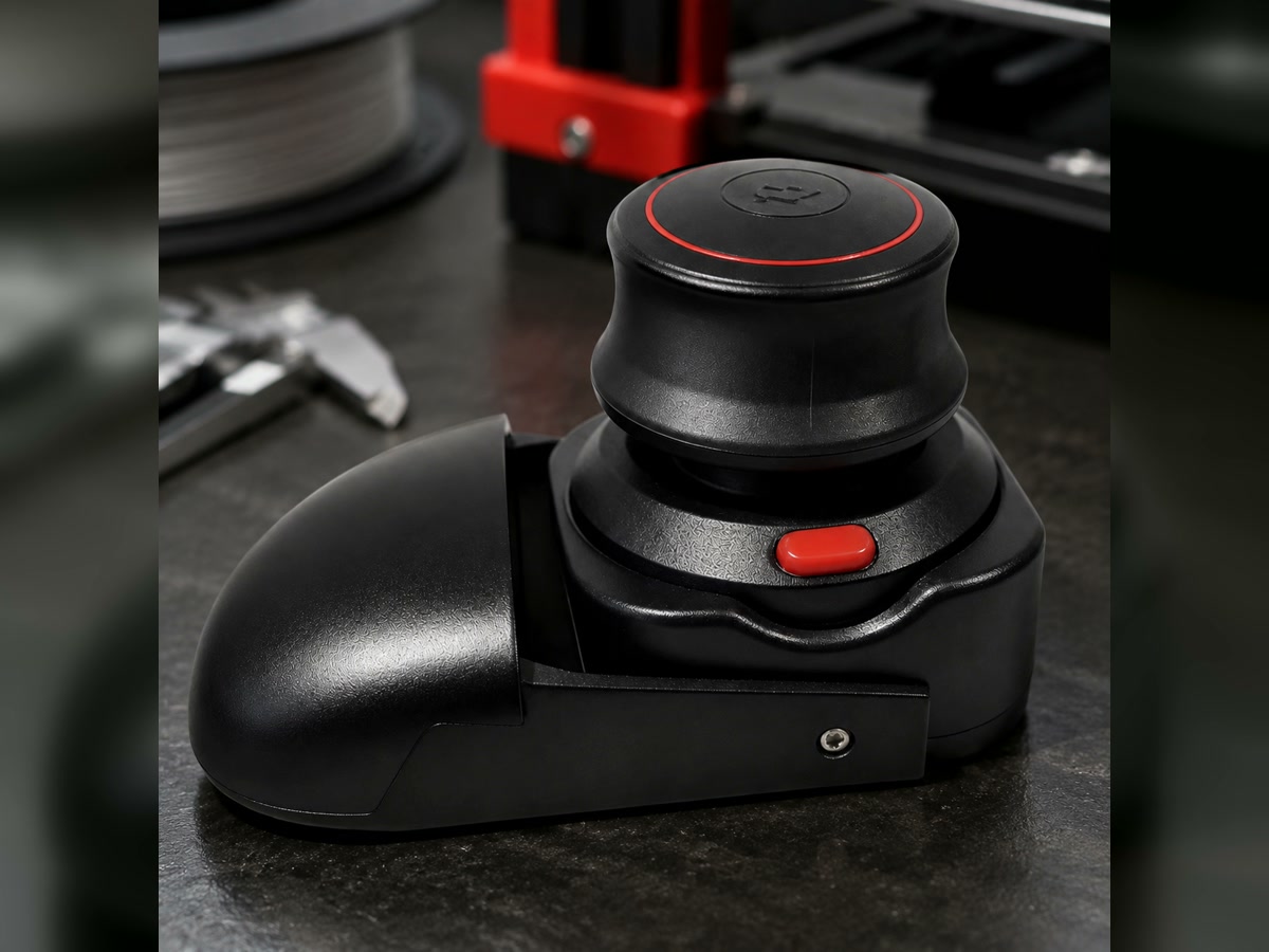 Wireless 3D CAD Mouse custom shell and finish detail