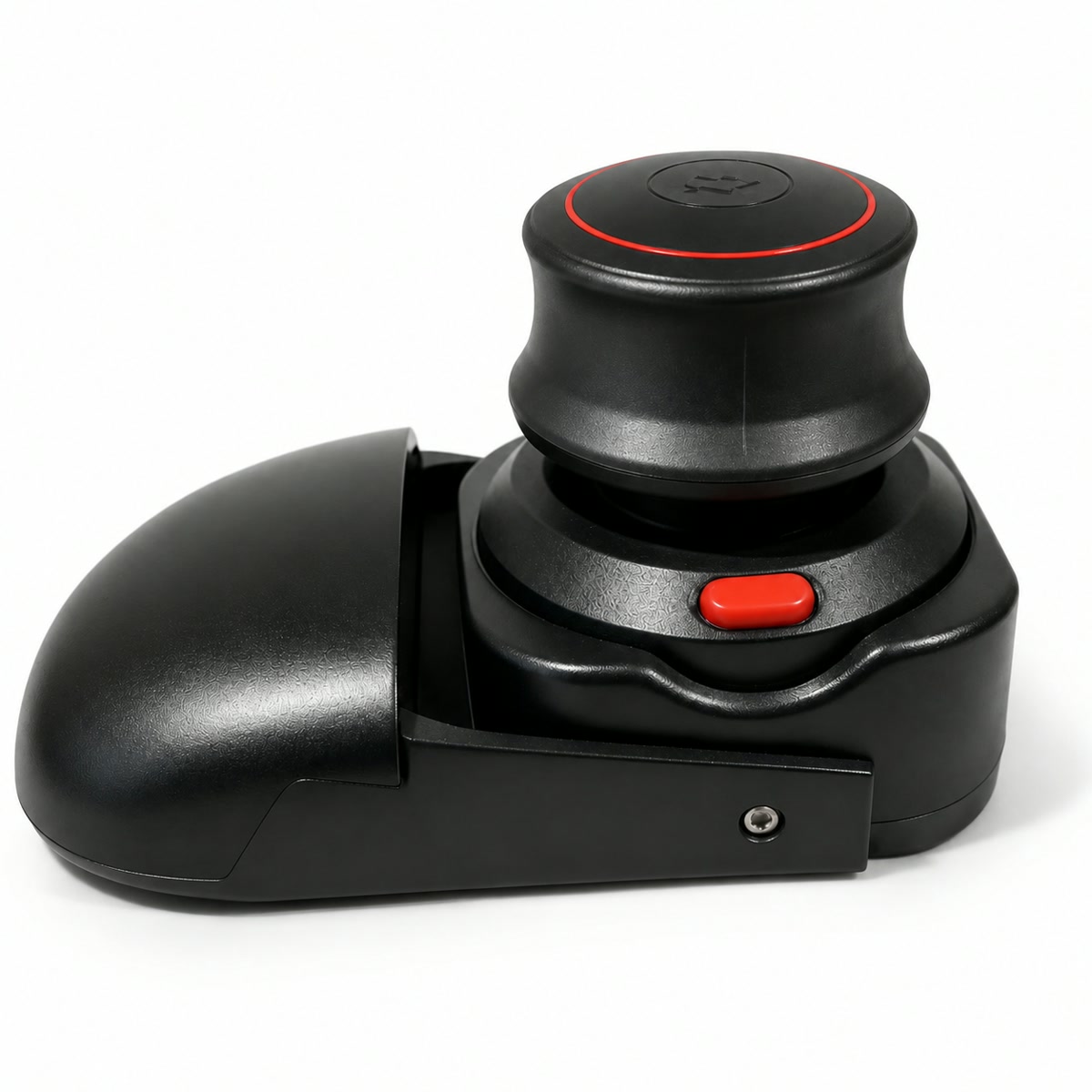 Wireless 3D CAD Mouse black and red product view on a white background