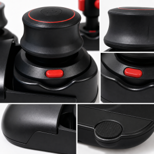 Close up of Wireless 3D CAD Mouse control puck and buttons